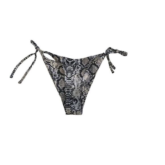NWT Zaful black and white snake skin print bikini bottoms - 4 - 🙂3/$15 - Picture 1 of 5